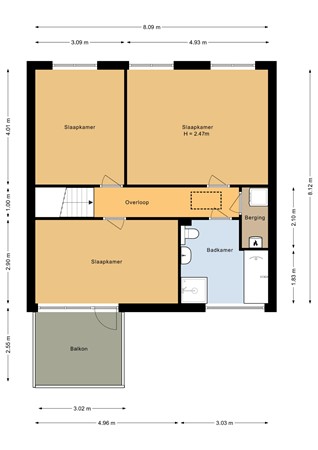 Floorplan - Colijnlaan 164, 1421 CD Uithoorn