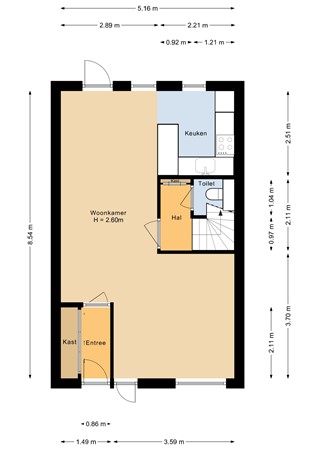 Floorplan - Arnhemplein 20, 1324 JP Almere