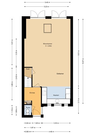 Floorplan - Murenepad 18, 1317 RV Almere