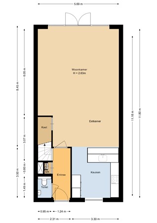 Floorplan - Kamerlingh Onnesstraat 53, 1341 BX Almere