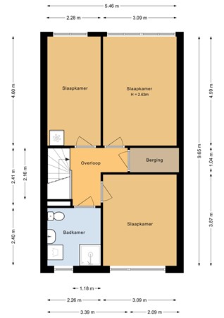 Floorplan - Raoul Dufystraat 6, 1328 PG Almere
