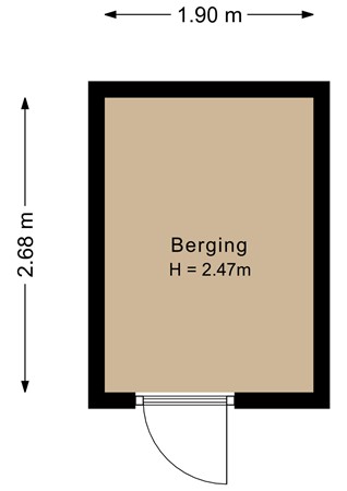 Floorplan - Tempo Doeloestraat 190, 1336 NB Almere