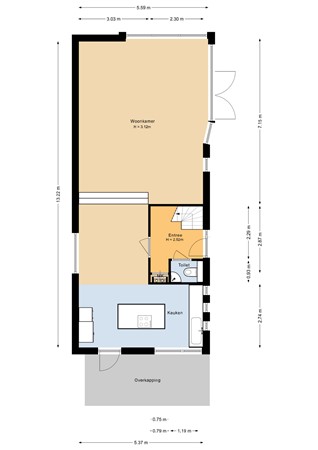 Floorplan - Tenerifestraat 7, 1339 XN Almere