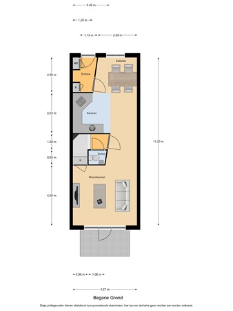 Floorplan - Meistraat 8, 1335 BZ Almere