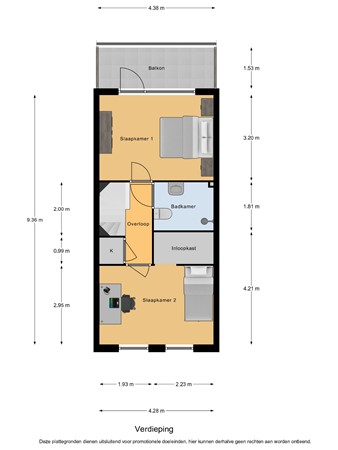 Floorplan - Meistraat 8, 1335 BZ Almere