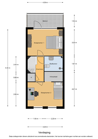 Floorplan - Meistraat 8, 1335 BZ Almere