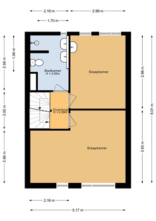 Floorplan - Hilversumpad 26, 1324 SN Almere