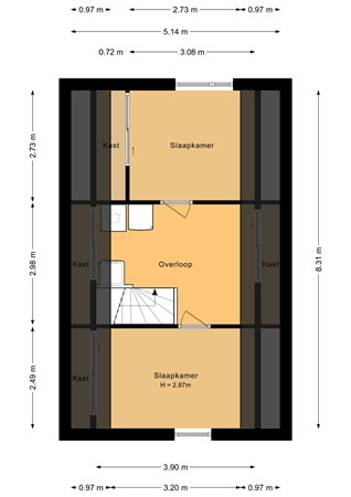 Floorplan - Fagotstraat 68, 1312 LC Almere