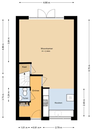 Floorplan - Texelstraat 64, 1339 TL Almere