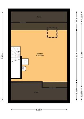 Floorplan - Nobellaan 62, 1341 BJ Almere