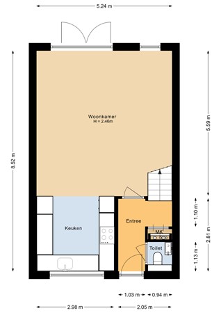 Floorplan - Gipskruidweg 186, 1313 CX Almere
