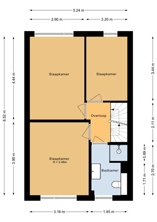 Floorplan - Gipskruidweg 186, 1313 CX Almere