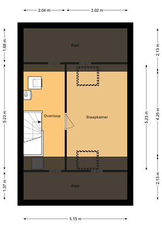 Floorplan - Spinnekopmolenstraat 14, 1333 CS Almere