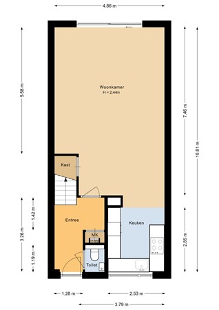 Floorplan - Corsicastraat 22, 1339 WR Almere