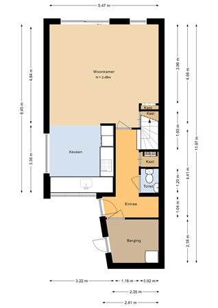 Floorplan - Okapistraat 1, 1338 JT Almere