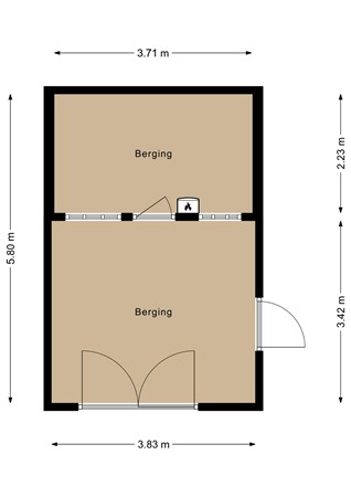 Floorplan - Okapistraat 1, 1338 JT Almere