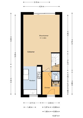 Floorplan - Jan Rijksenstraat 52, 1335 NT Almere