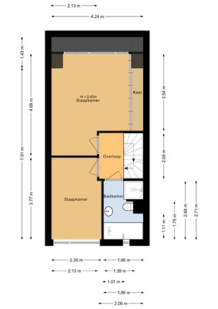 Floorplan - Jan Rijksenstraat 52, 1335 NT Almere