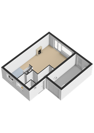 Floorplan - Tjalk 30 73, 8232 NH Lelystad