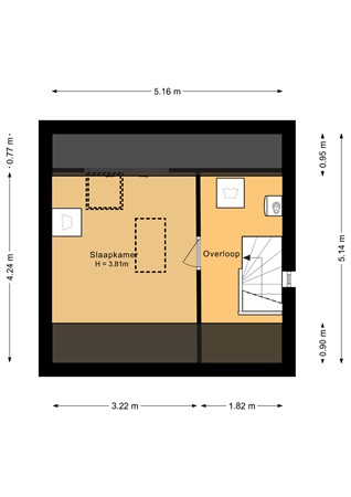 Floorplan - Tjalk 30 73, 8232 NH Lelystad