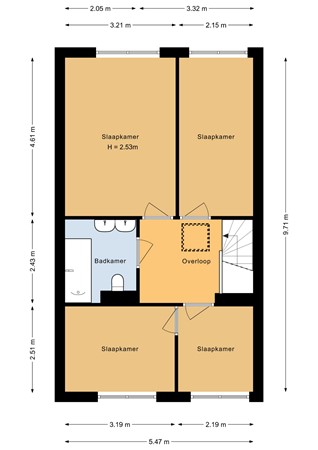 Floorplan - Raoul Dufystraat 7, 1328 PE Almere