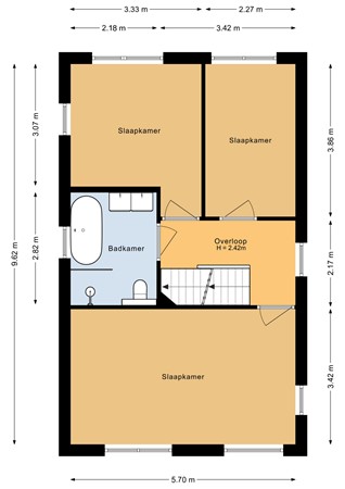 Floorplan - Bakboord 1, 1602 CA Enkhuizen
