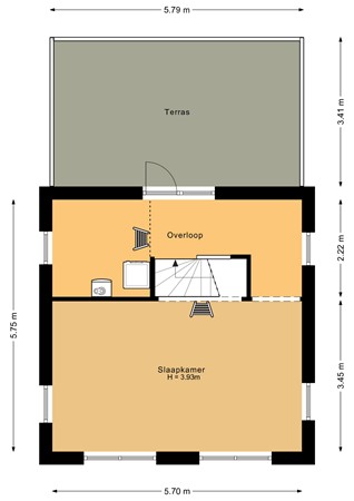 Floorplan - Bakboord 1, 1602 CA Enkhuizen