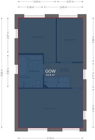 Floorplan - Bakboord 1, 1602 CA Enkhuizen