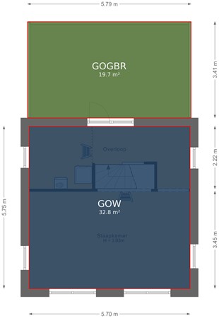 Floorplan - Bakboord 1, 1602 CA Enkhuizen