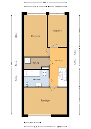 Floorplan - Grünewaldstraat 31, 1328 VB Almere