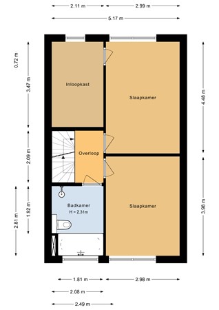 Floorplan - Veenmospad 8, 1314 MP Almere