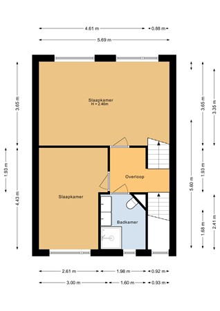 Floorplan - Valetaweg 94, 1326 MD Almere