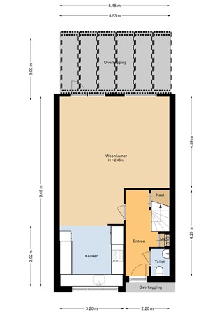 Floorplan - Parkwijklaan 87, 1326 DR Almere