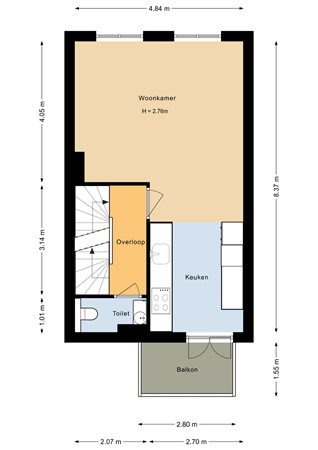 Floorplan - Obelixstraat 37, 1336 MN Almere