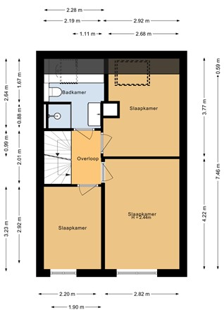 Floorplan - Bergmolenstraat 9, 1333 AA Almere