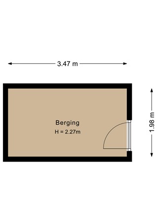 Floorplan - Bergmolenstraat 9, 1333 AA Almere