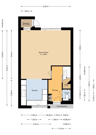 Floorplan - L.C. van der Vlugtstraat 60, 1333 MP Almere