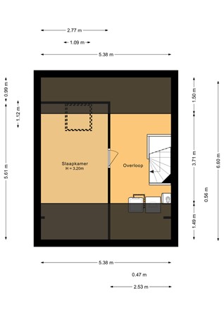 Floorplan - L.C. van der Vlugtstraat 60, 1333 MP Almere