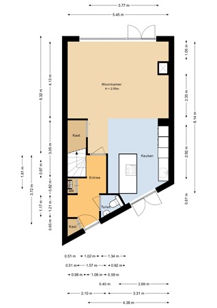 Floorplan - Dick Bosstraat 177, 1336 CZ Almere