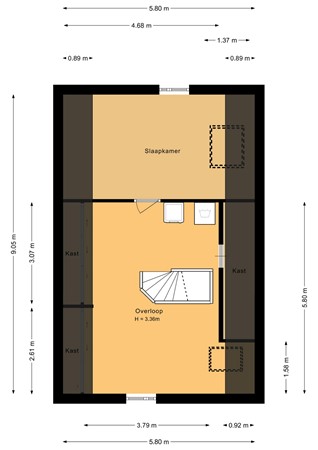 Floorplan - Schönbergweg 31, 1323 GR Almere