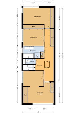 Floorplan - Ommelandvaart 22, 1335 SG Almere