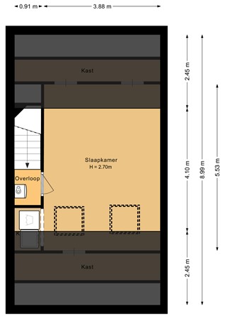 Floorplan - Korenmolenlaan 86, 1611 XH Bovenkarspel
