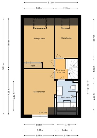 Floorplan - Schapenmeent 146, 1357 GM Almere