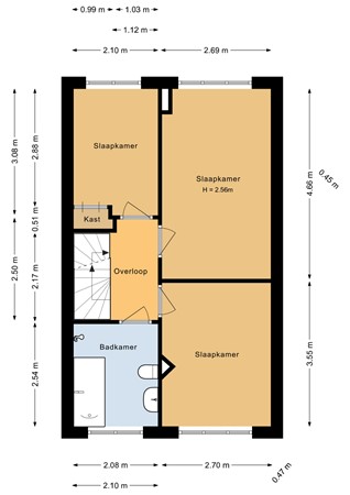 Floorplan - Julistraat 75, 1335 DG Almere