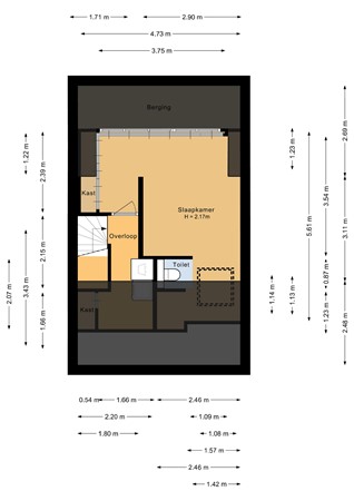 Floorplan - Julistraat 75, 1335 DG Almere