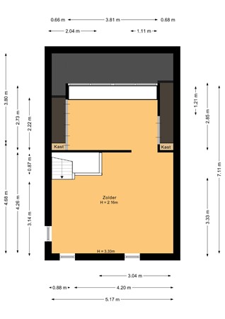 Floorplan - Fugaplantsoen 7, 1312 SH Almere