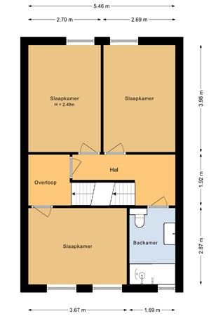 Floorplan - Elvis Presleystraat 48, 1311 HS Almere