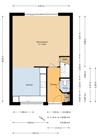 Floorplan - Parkwijklaan 145, 1326 DS Almere