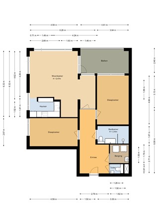 Floorplan - John Coltranestraat 22, 1311 SJ Almere