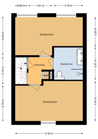 Floorplan - Volkerakpad 6, 1316 LT Almere